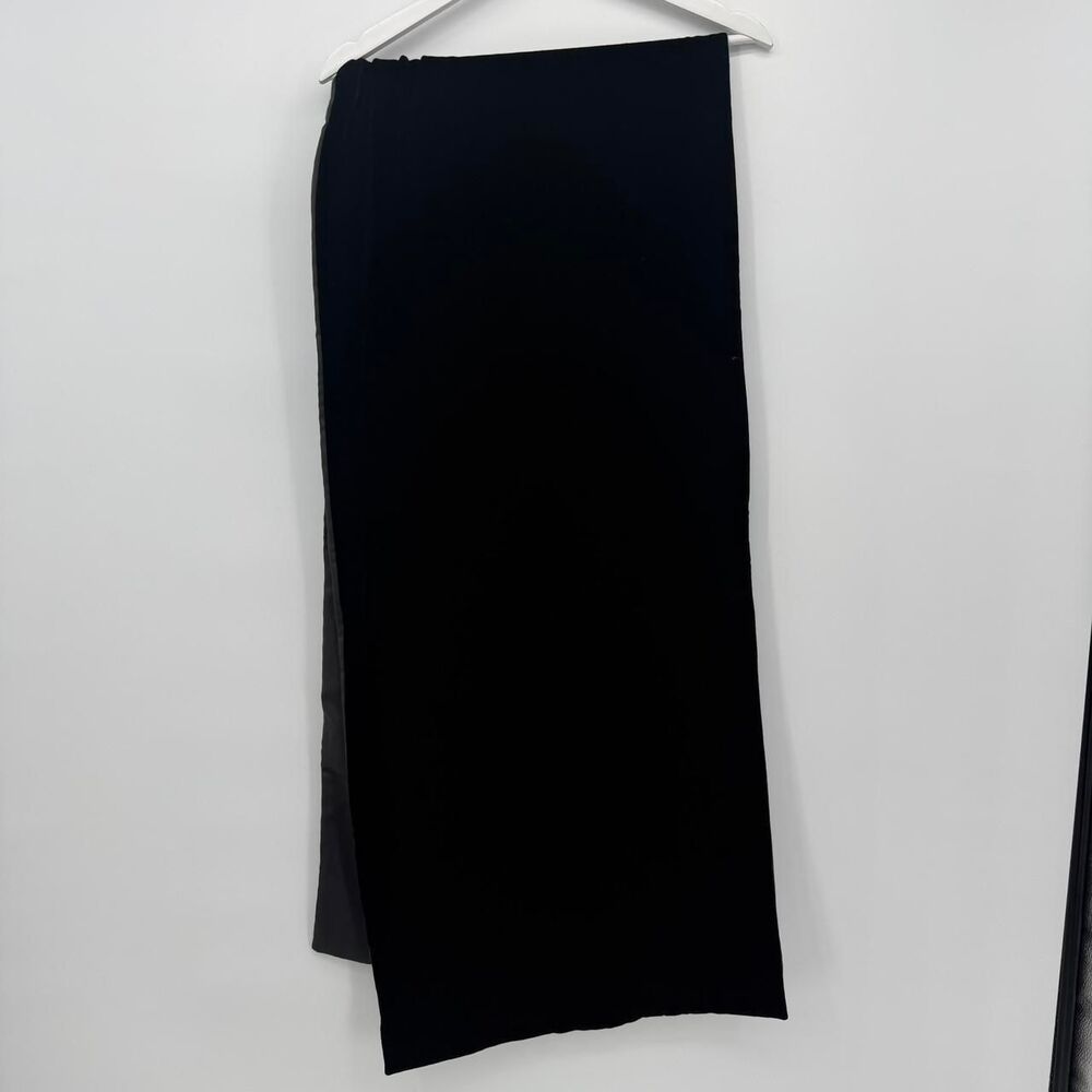 Kay Unger Black Velvet Long Rectangle Scarf Cover Vintage Overlay